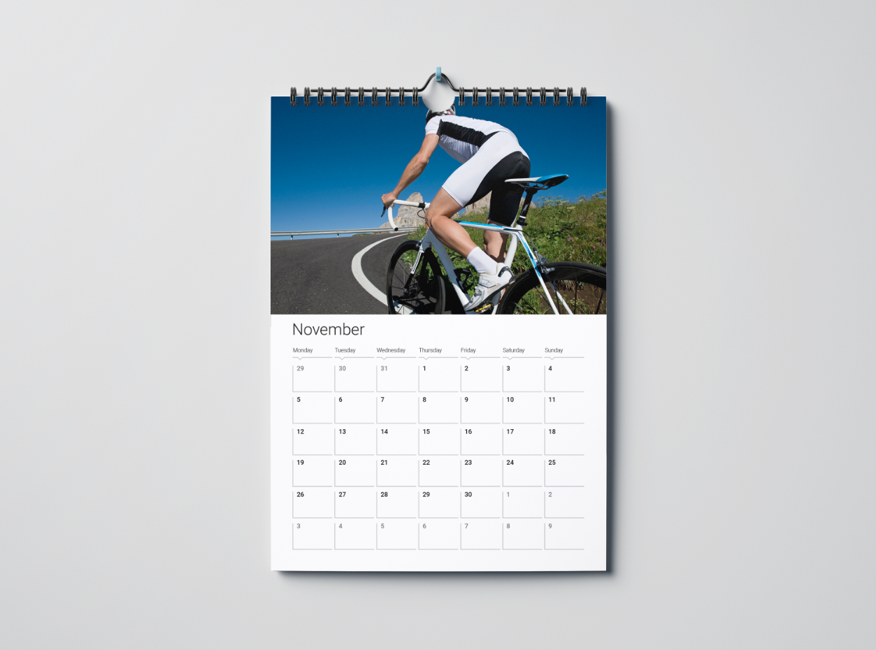 Custom sports team calendar example